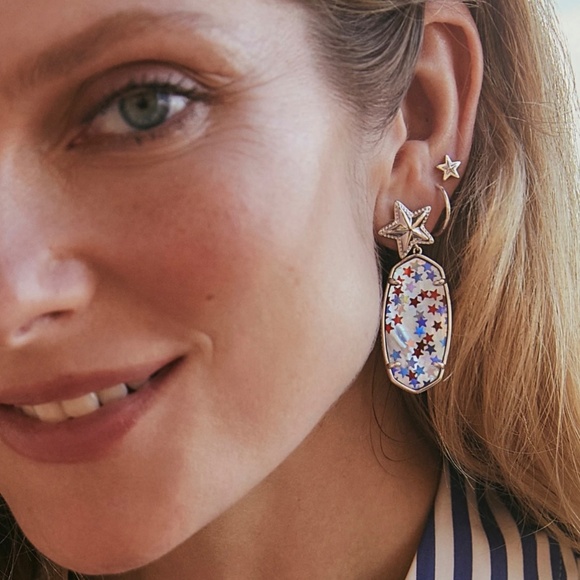 Kendra Scott Elle Star Gold Drop Earrings - Picture 2 of 2